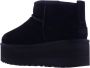 UGG Enkellaarsjes Dames Laarzen Damesschoenen Suède classic mini platfor Zwart - Thumbnail 13