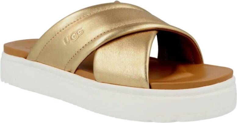 Ugg Zayne Crossband slippers goud 1143410-Gldm Geel Dames