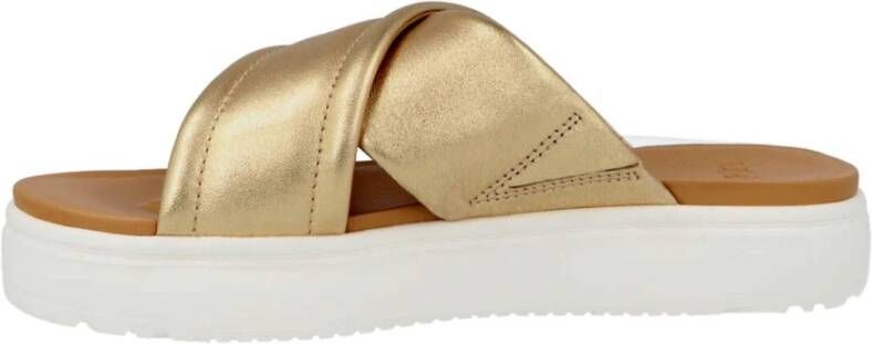 Ugg Zayne Crossband slippers goud 1143410-Gldm Geel Dames