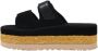 UGG Zwarte Leren Sandalen met Rubberen Zool - Thumbnail 4