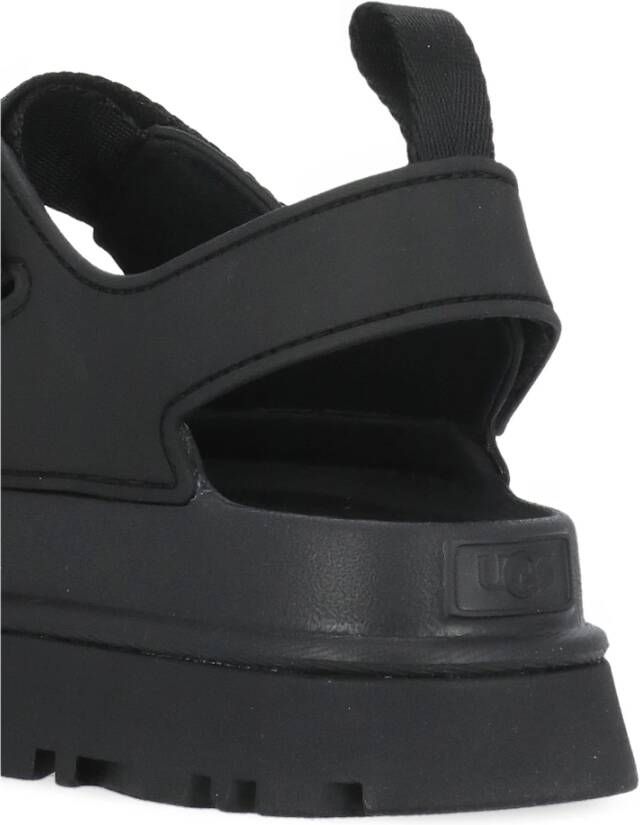 UGG Zwarte Sandalen Ronde Neus Plateauzool