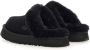 UGG Pantoffels Dames Sloffen Instappers Suède Harde zool Dichte hiel Disquette Zwart - Thumbnail 14