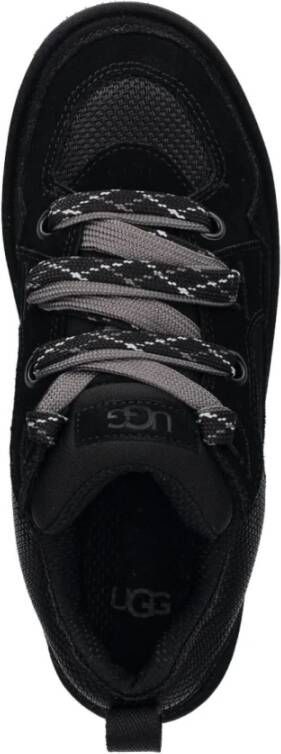 UGG Zwarte Sneakers met Suède en Canvas