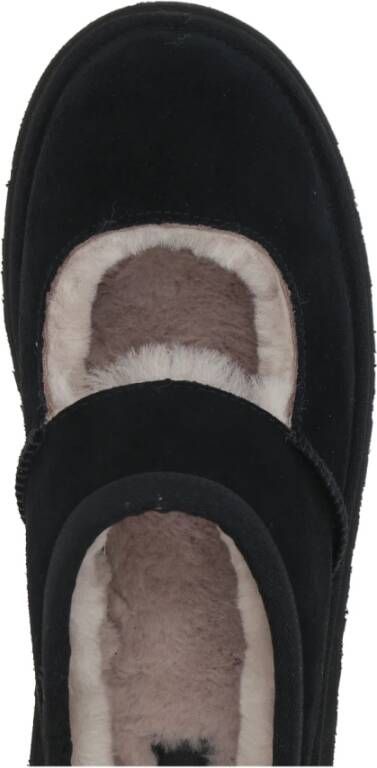 Ugg Zwarte Suède Mary-Jane Platte Schoenen Black Dames