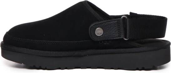 UGG Zwarte Suède Sandalen met Logoband