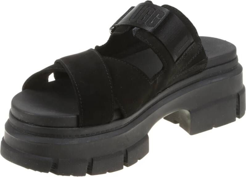 Ugg Zwarte Suède Slide Sandaal Black Dames