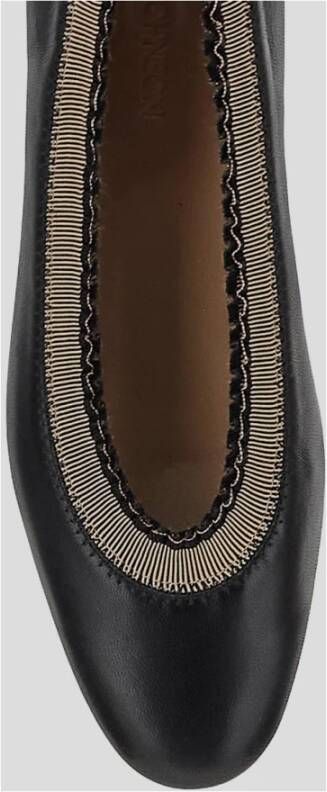 Ulla Johnson Ruffle Balletschoen in Nappa Leer Black Dames