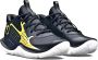 Under Armour Unisex basketbalschoenen Jet '23 Zwart Metalen Goud Metalen Goud 45.5 - Thumbnail 4