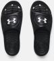 Under Armour Herenslippers Locker IV Zwart Zwart Wit 47.5 - Thumbnail 3