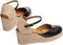 Unisa Casual Zwarte Leren Espadrilles Black Dames - Thumbnail 3