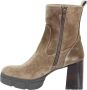 Bruin Tinten Kinton Enkellaarsjes Enkelboots Dames Taupe - Thumbnail 10