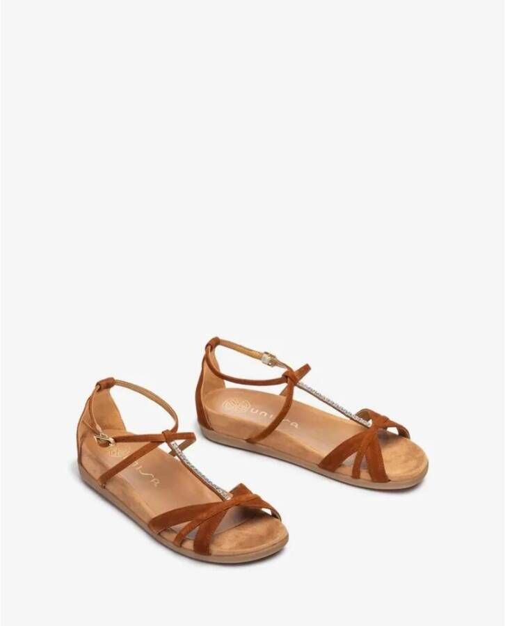 Unisa Flat Sandals Brown Dames