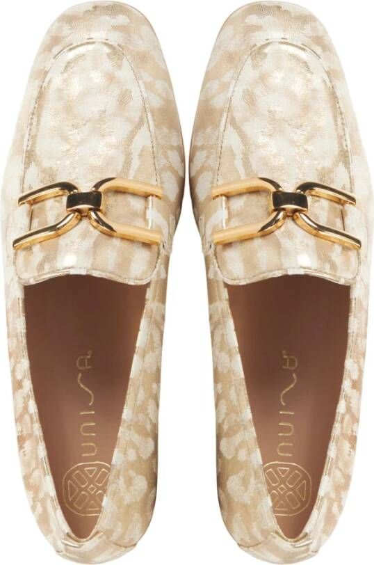Unisa Gouden Instappers Beige Dames