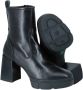 Unisa Kinton Enkellaarsjes Enkelboots Dames Zwart - Thumbnail 7