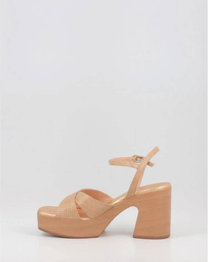 Unisa High Heel Sandals Beige Dames