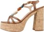 Unisa High Heel Sandals Brown Dames - Thumbnail 3