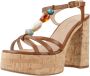 Unisa High Heel Sandals Brown Dames - Thumbnail 9