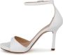 Unisa Verhoog je outfit met witleren hoge hak sandalen White Dames - Thumbnail 8