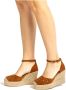 Unisa Kameel Suède Jurk Espadrilles met Hennepzool Brown Dames - Thumbnail 3