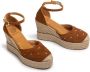 Unisa Kameel Suède Jurk Espadrilles met Hennepzool Brown Dames - Thumbnail 4