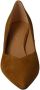 Unisa Kameel Suède V-Cut Stiletto Pumps Brown Dames - Thumbnail 5