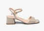 Unisa Metallic Leren Vierkante Zool Sandalen Gray Dames - Thumbnail 6