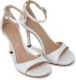 Unisa Verhoog je outfit met witleren hoge hak sandalen White Dames - Thumbnail 3