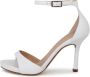 Unisa Verhoog je outfit met witleren hoge hak sandalen White Dames - Thumbnail 6