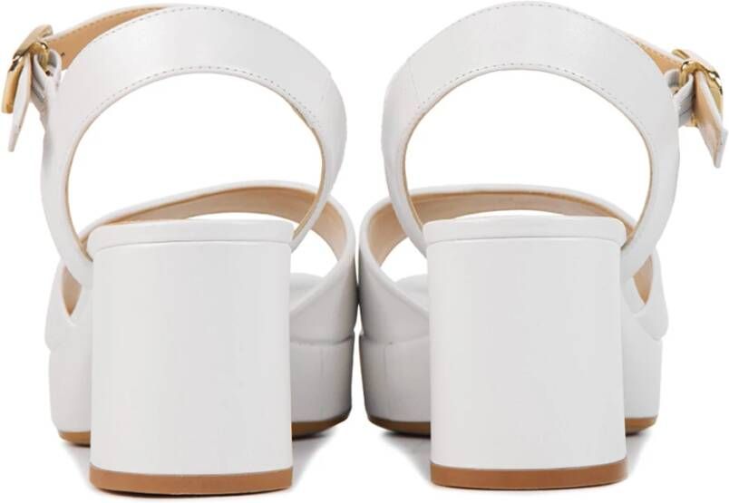 Unisa Witte leren sandalen White Dames