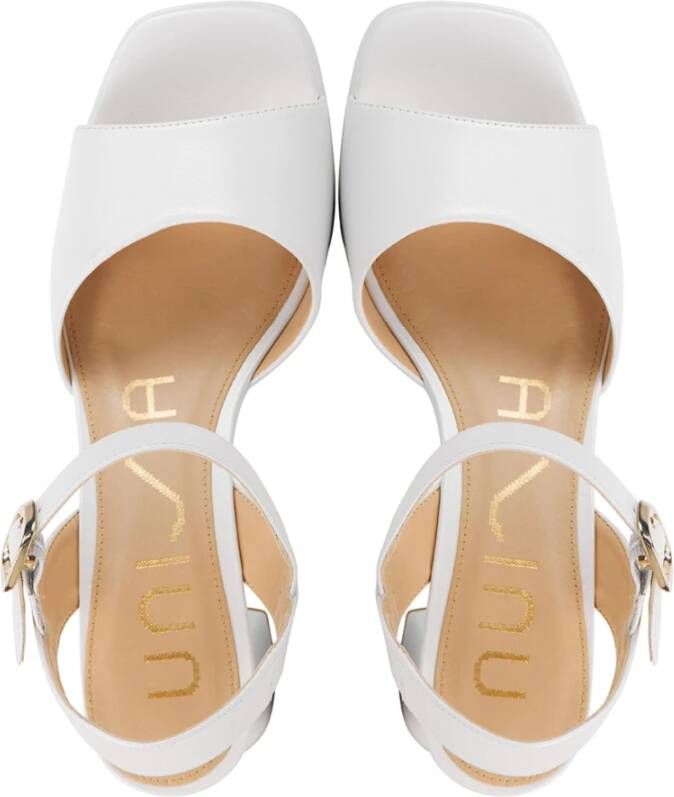 Unisa Witte leren sandalen White Dames