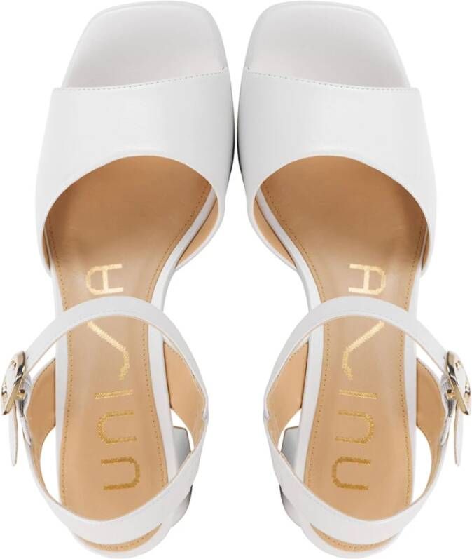 Unisa Witte leren sandalen White Dames