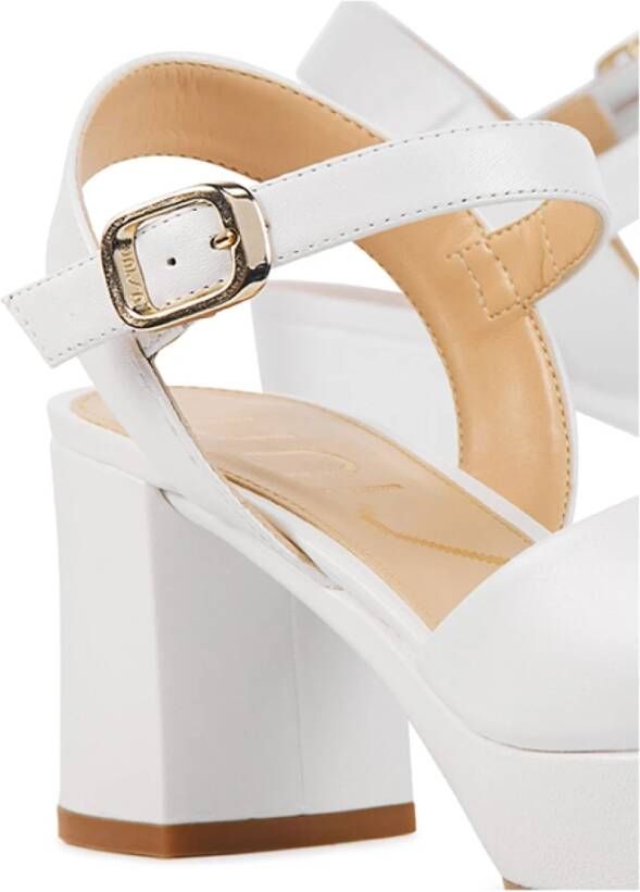 Unisa Witte leren sandalen White Dames