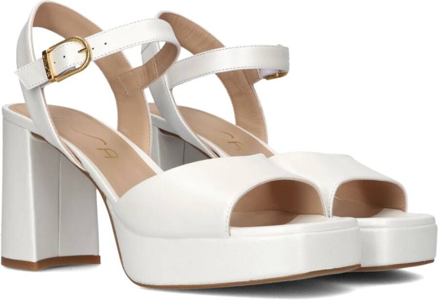 Unisa Witte Leren Trouwsandalen White Dames