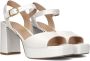 Unisa Sandalen Dames Damesschoenen Leer Blokhak hoogte Odran trouw Gebroken wit - Thumbnail 3