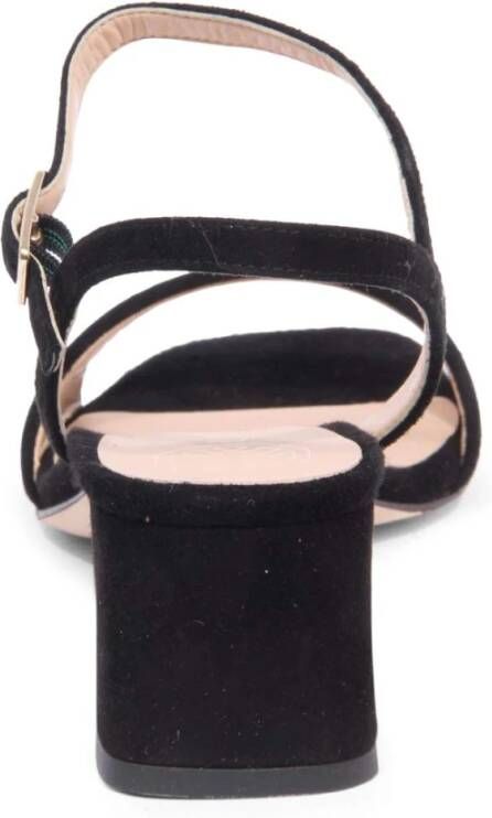 Unisa Zwarte Suède Sandalen Kirk Model