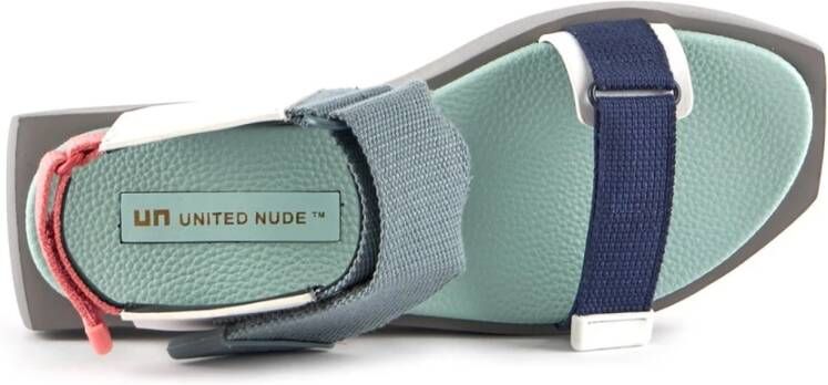 United Nude Geweven Band Flatform Sandaal met Velcro Multicolor Dames