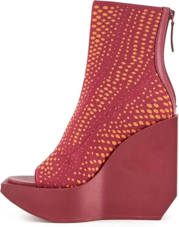 United Nude Grafisch Geweven Platform Bootie met Sleehak Multicolor Dames