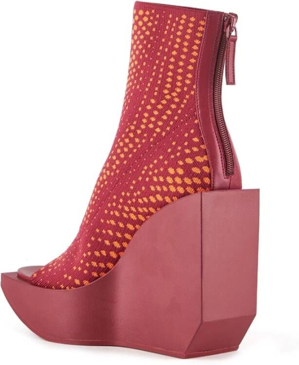 United Nude Grafisch Geweven Platform Bootie met Sleehak Multicolor Dames