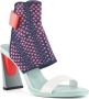 United Nude Grafisch Geweven Slingback Sandaal met Flared Hak Multicolor Dames - Thumbnail 2