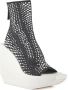 United Nude Grafische Geweven Platform Bootie met Sleehak Black Dames - Thumbnail 2