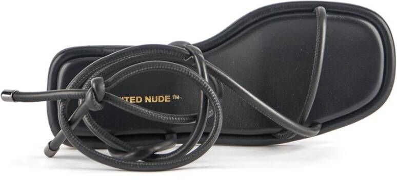 United Nude Platte sandaal met opgeblazen banden Black Dames