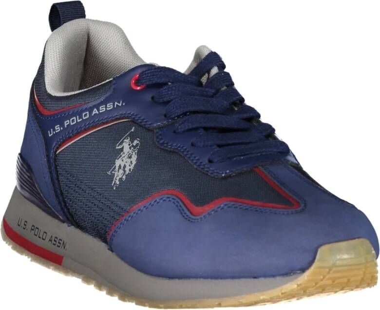 U.s. Polo Assn. Blauwe Herensportschoenen met Contrastdetails Blue Heren