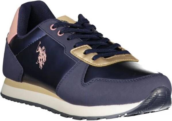 U.s. Polo Assn. Blauwe Polyester Sneaker met Sportdetails