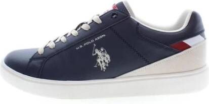 U.s. Polo Assn. Blauwe Polyester Sneakers met Contrasterende Details