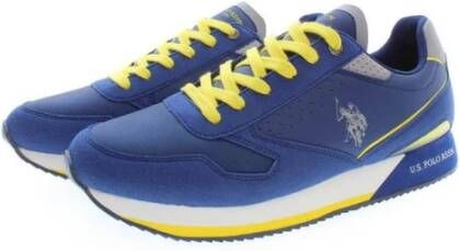 U.s. Polo Assn. Blauwe Polyester Sneakers met Contrasterende Details