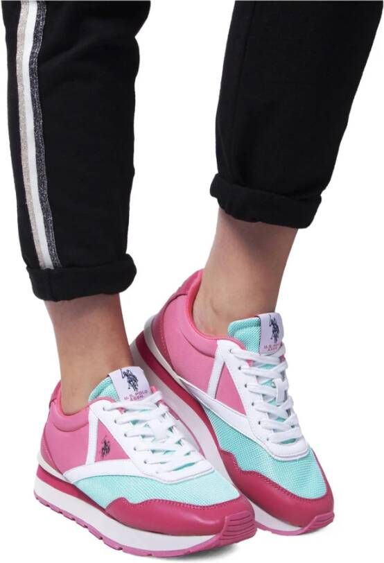 U.s. Polo Assn. Dames Roze Sneakers met Sportschoen Stijl Roze Dames