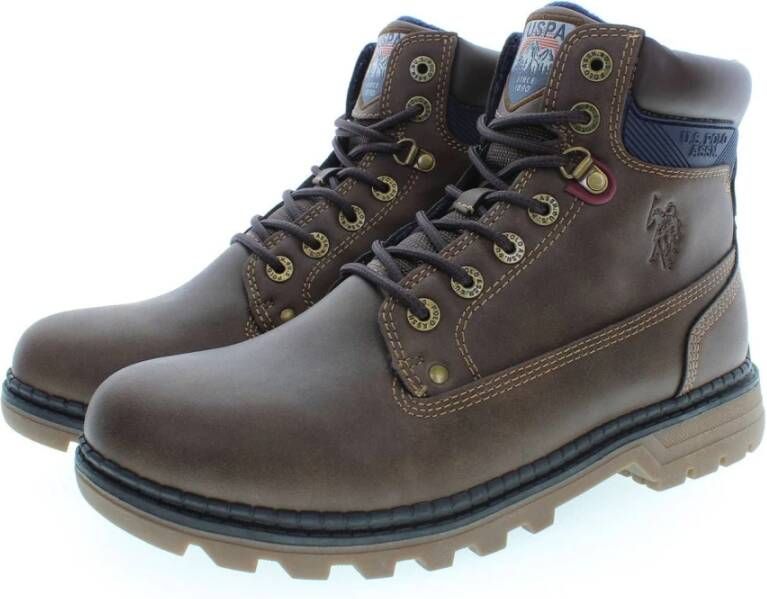 U.s. Polo Assn. Elegante hoge veterschoenen met logo Brown Heren