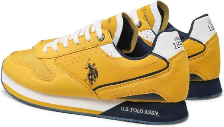 U.s. Polo Assn. Gele Sneakers Bimateriaal