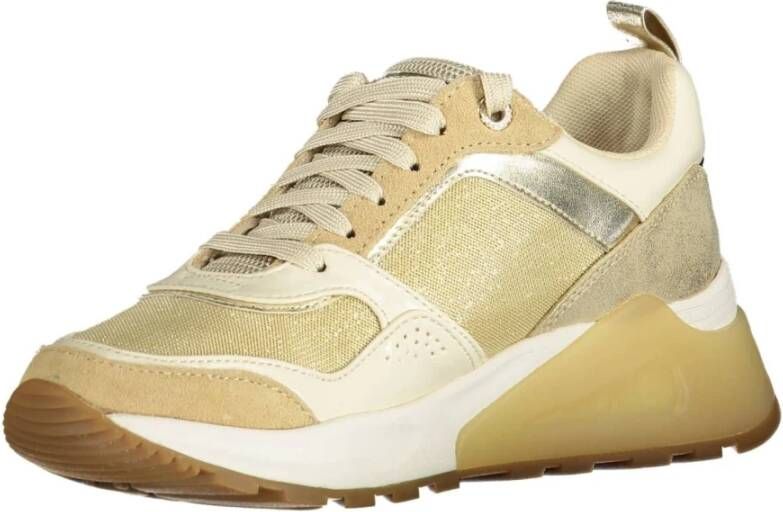 U.s. Polo Assn. Gouden Dames Sneaker met Moderne Flair Yellow Dames