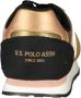 U.s. Polo Assn. Gouden Polyester Sneaker met Contrastdetails Multicolor Dames - Thumbnail 3